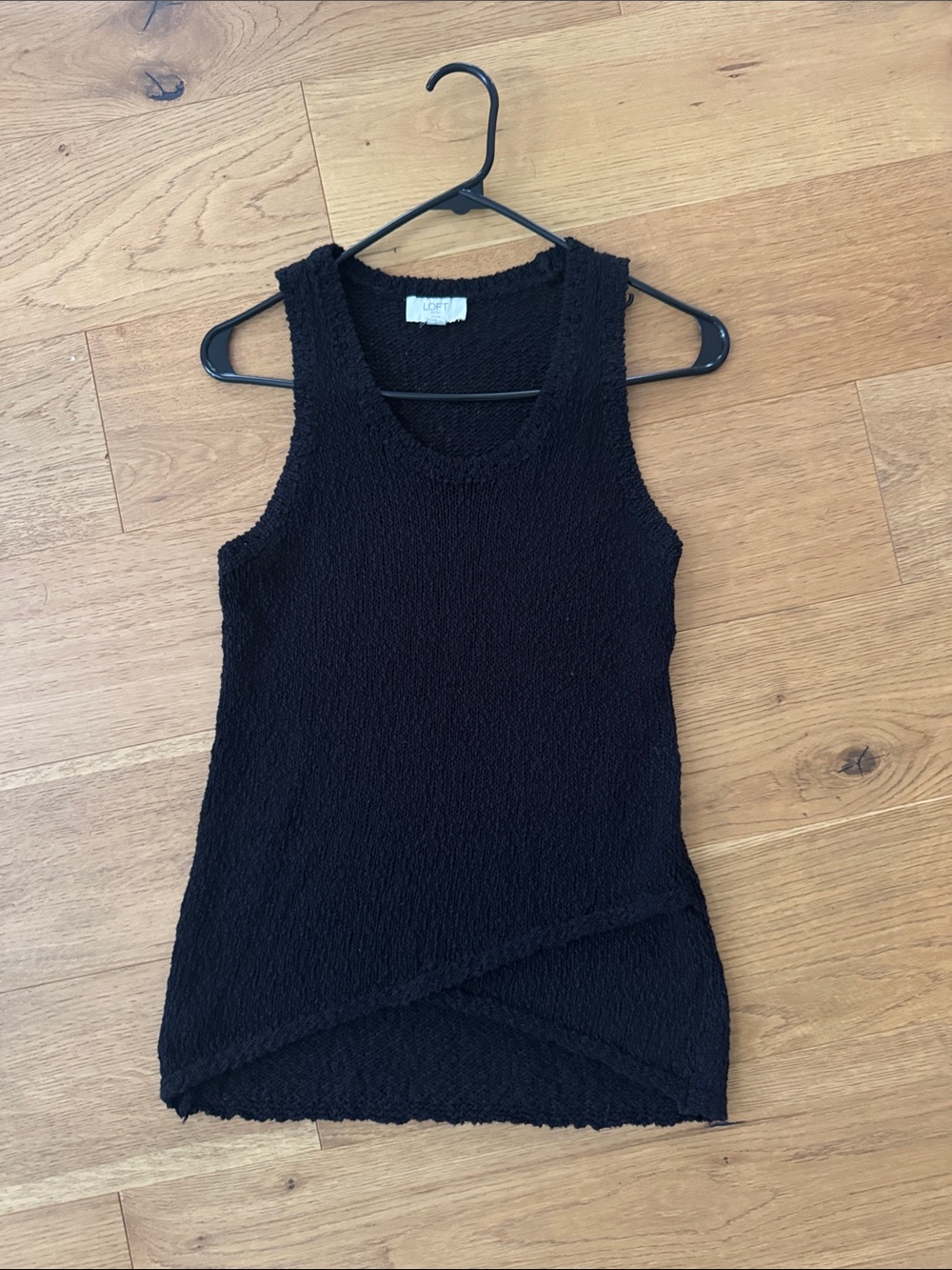 LOFT Black Textured Sleeveless Tank